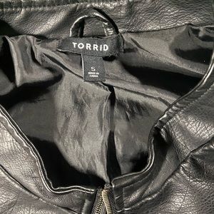 Black torrid leather jacket size 5